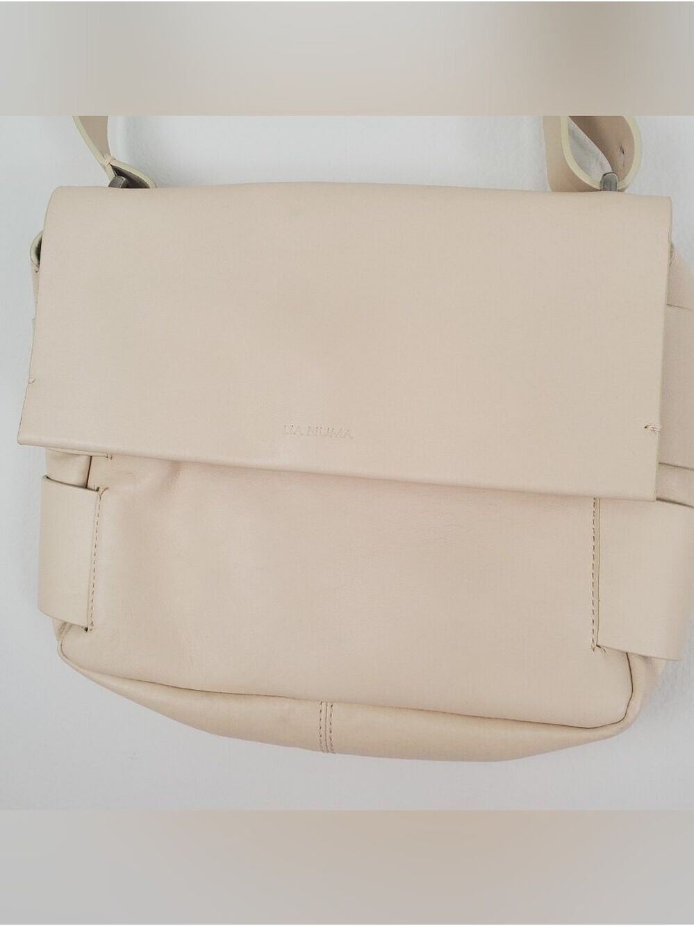 LIA NUMA Satchel Shoulder Handbag Genuine Calf Leather Made In Italy - Picture 10 of 14